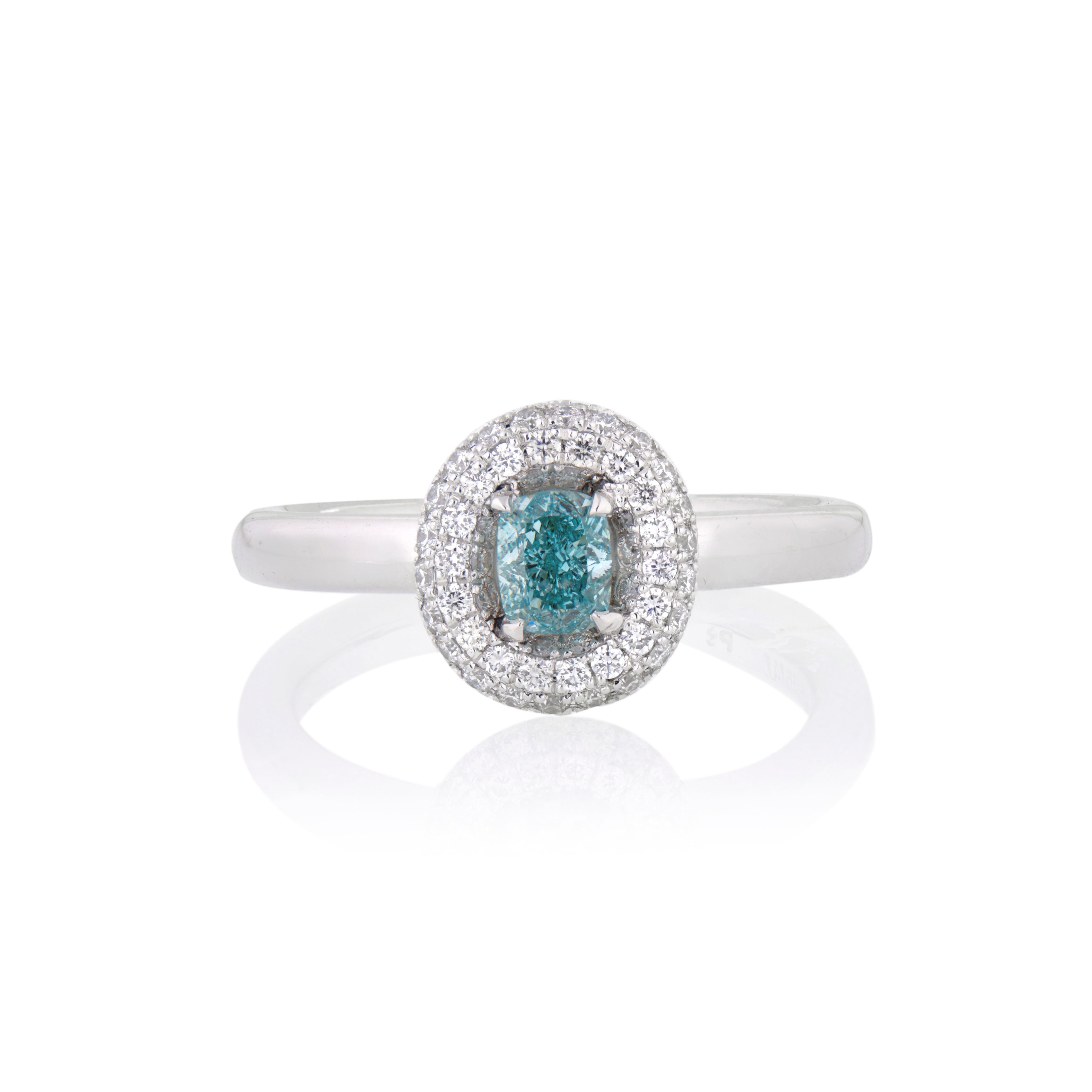 Exquisite handmade platinum Belle Epoque diamond ring